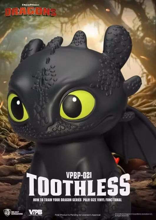 How to Train Your Dragon VPBP-021 Toothless Palm-Sized Vinyl Piggy Bank