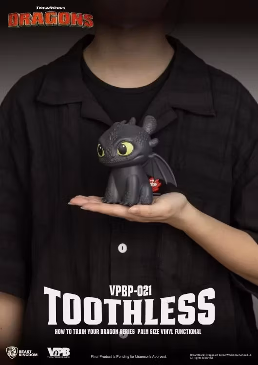 How to Train Your Dragon VPBP-021 Toothless Palm-Sized Vinyl Piggy Bank