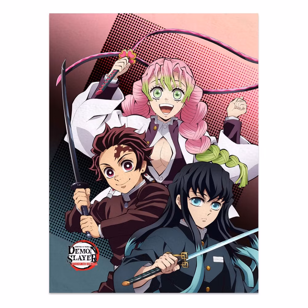 Demon Slayer: Kimetsu no Yaiba blanket Tanjiro, Mitsuri, Muichiro 120 x 160 cm