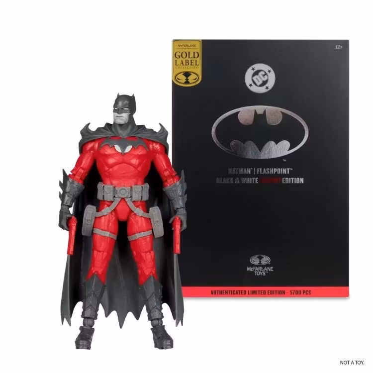 Flashpoint DC Multiverse Batman (Thomas Wayne) Black & White Accent Edition Figure