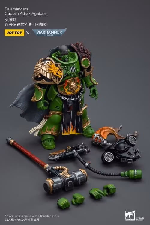 Warhammer 40k Salamanders Captain Adrax Agatone 1/18 Scale Action Figure