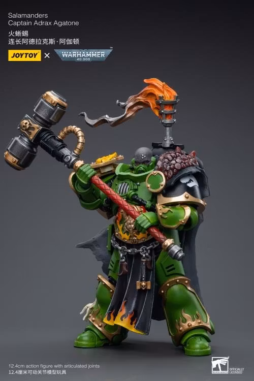 Warhammer 40k Salamanders Captain Adrax Agatone 1/18 Scale Action Figure