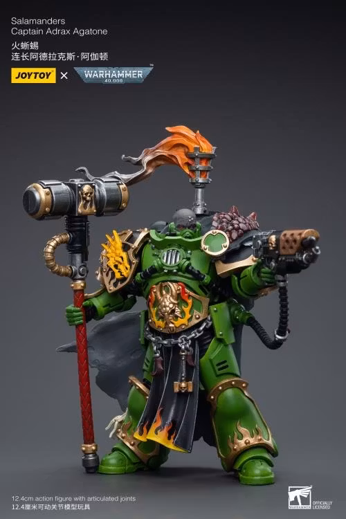 Warhammer 40k Salamanders Captain Adrax Agatone 1/18 Scale Action Figure