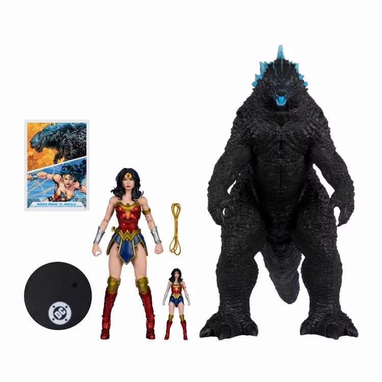 Justice League vs. Godzilla vs. Kong DC Multiverse Wonder Woman vs. Godzilla Figure Two-Pack