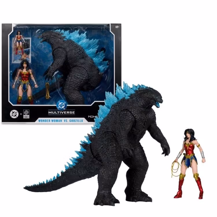 Justice League vs. Godzilla vs. Kong DC Multiverse Wonder Woman vs. Godzilla Figure Two-Pack