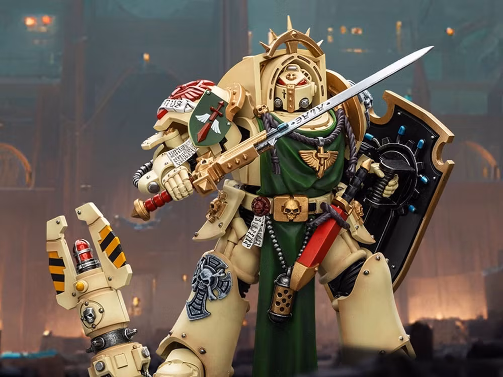 Warhammer 40,000 Dark Angels Deathwing Knight 1 with Power Sword, Storm Shield, and Teleport Homer 1/18 Scale Action Figure