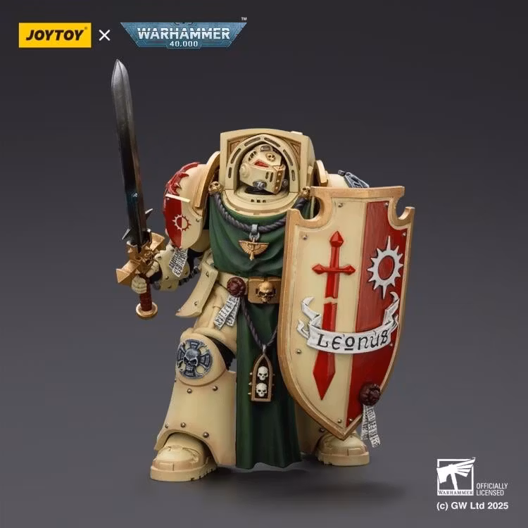 Warhammer 40,000 Dark Angels Deathwing Knight 2 with Power Sword, Storm Shield, and Watcher in the Dark 1/18 Scale Action Figure