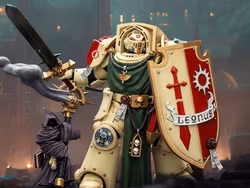 Warhammer 40,000 Dark Angels Deathwing Knight 2 with Power Sword, Storm Shield, and Watcher in the Dark 1/18 Scale Action Figure