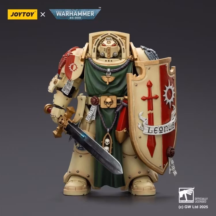 Warhammer 40,000 Dark Angels Deathwing Knight 2 with Power Sword, Storm Shield, and Watcher in the Dark 1/18 Scale Action Figure