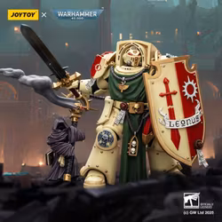 Warhammer 40,000 Dark Angels Deathwing Knight 2 with Power Sword, Storm Shield, and Watcher in the Dark 1/18 Scale Action Figure