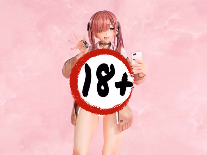 (18+) Nanamakura Illustartion Red-Haired Gyaru-Chan (Bare Face Ver.) 1/5 Scale Figure