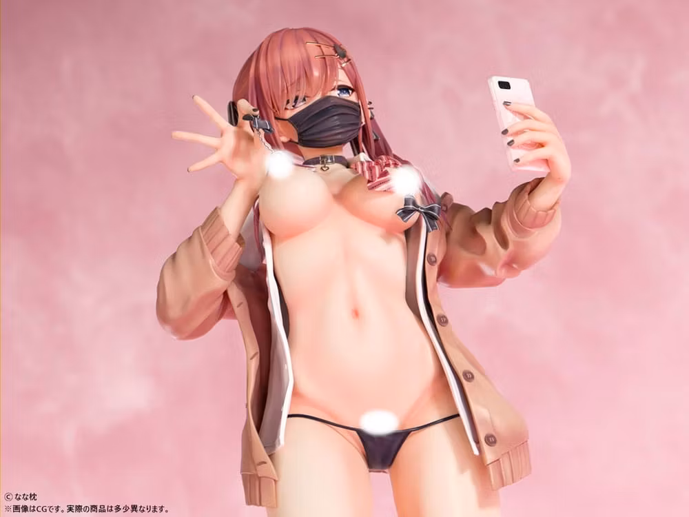 (18+) Nanamakura Illustartion Red-Haired Gyaru-Chan (Mask Ver.) 1/5 Scale Figure