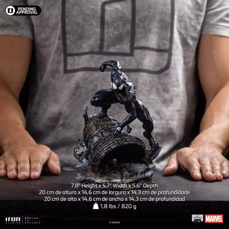 Marvel Comics Battle Diorama Series Spider-Man (Black Suit) 1/10 Art Scale Statue