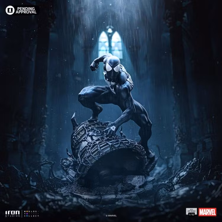 Marvel Comics Battle Diorama Series Spider-Man (Black Suit) 1/10 Art Scale Statue