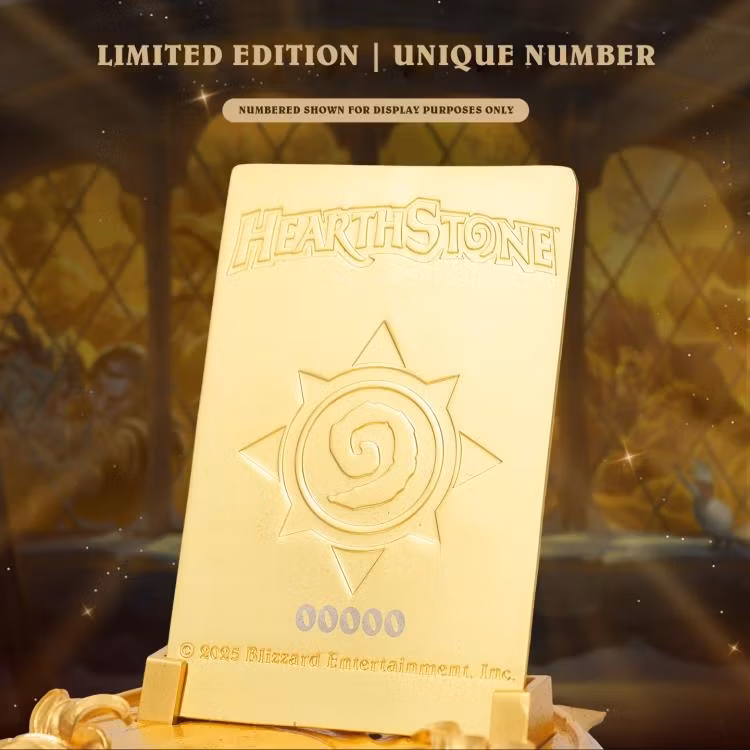 Hearthstone Golden Celebration Card Back Limited Edition Replica