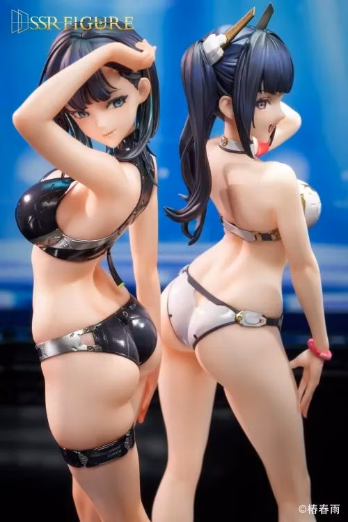 Tsubaki Harusame Illustration SSR Figure Hardshell Swimwear Girls 1/6 Scale Figure Set