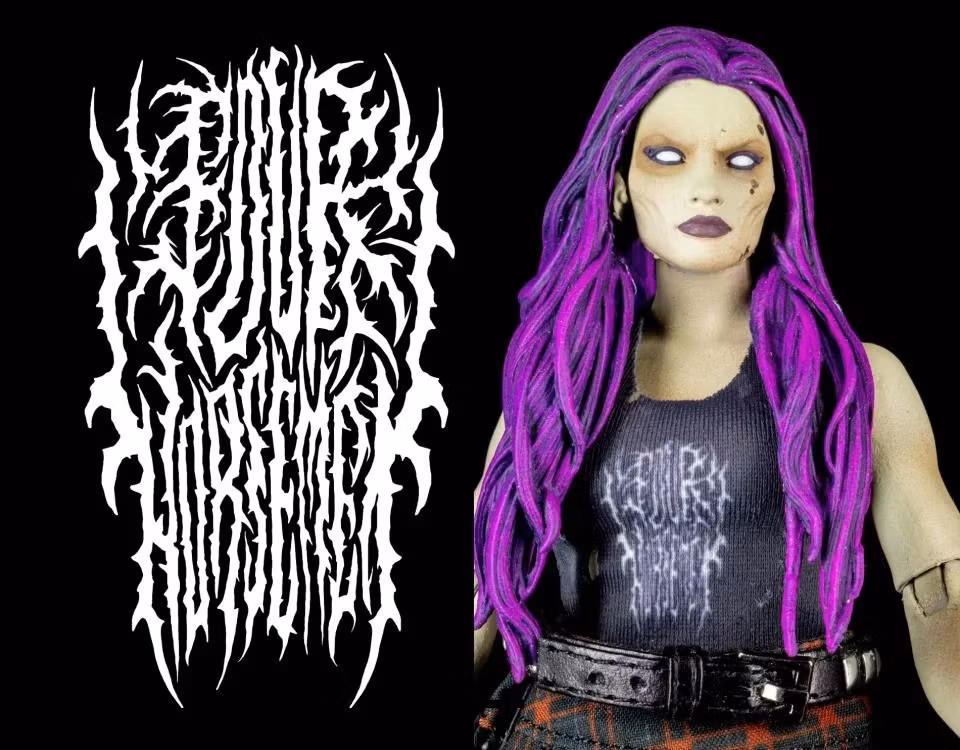 Graveyard Zombies Rocker (Female) Zombie Action Figure