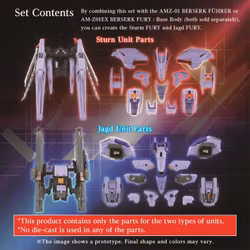 Zoids Adamas Machina AM-Z01CP Berserk Fury Sturm ＆ Jagd Unit Model Kit Accessory Set