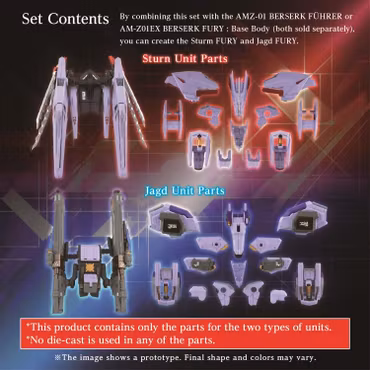 Zoids Adamas Machina AM-Z01CP Berserk Fury Sturm ＆ Jagd Unit Model Kit Accessory Set