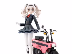 Sousai Shojo Teien Emma Koishikawa with Honda AB12 Motocompo 1/10 Scale Model Kit