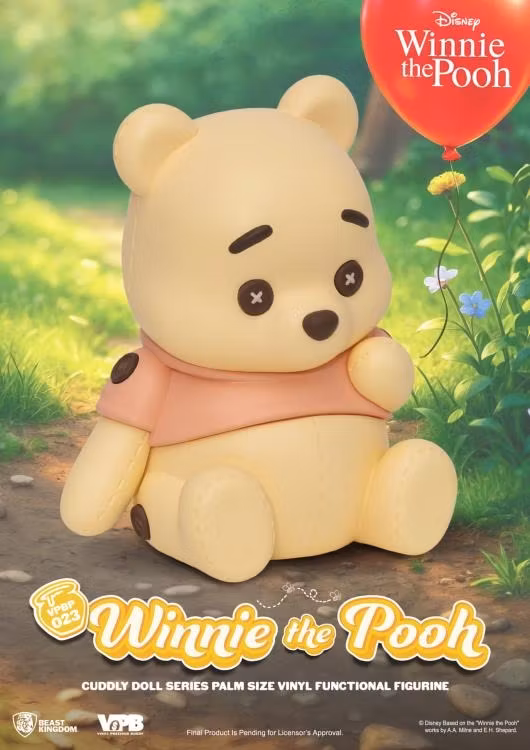 Winnie the Pooh Cuddly Doll Series Winnie-the-Pooh Palm Size Vinyl Piggy Bank