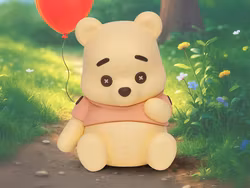 Winnie the Pooh Cuddly Doll Series Winnie-the-Pooh Palm Size Vinyl Piggy Bank