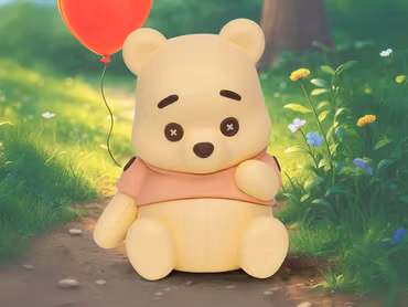 Winnie the Pooh Cuddly Doll Series Winnie-the-Pooh Palm Size Vinyl Piggy Bank