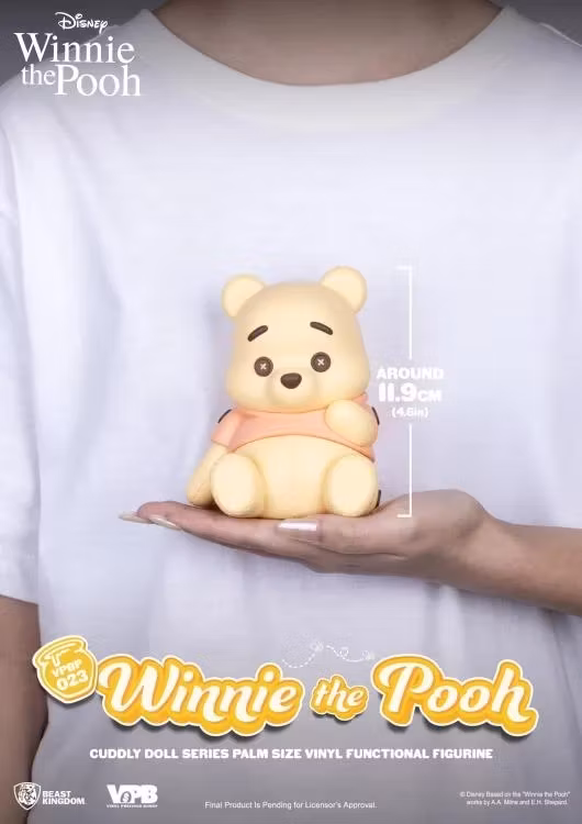 Winnie the Pooh Cuddly Doll Series Winnie-the-Pooh Palm Size Vinyl Piggy Bank