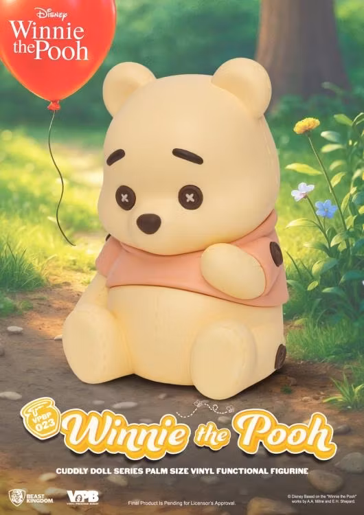 Winnie the Pooh Cuddly Doll Series Winnie-the-Pooh Palm Size Vinyl Piggy Bank