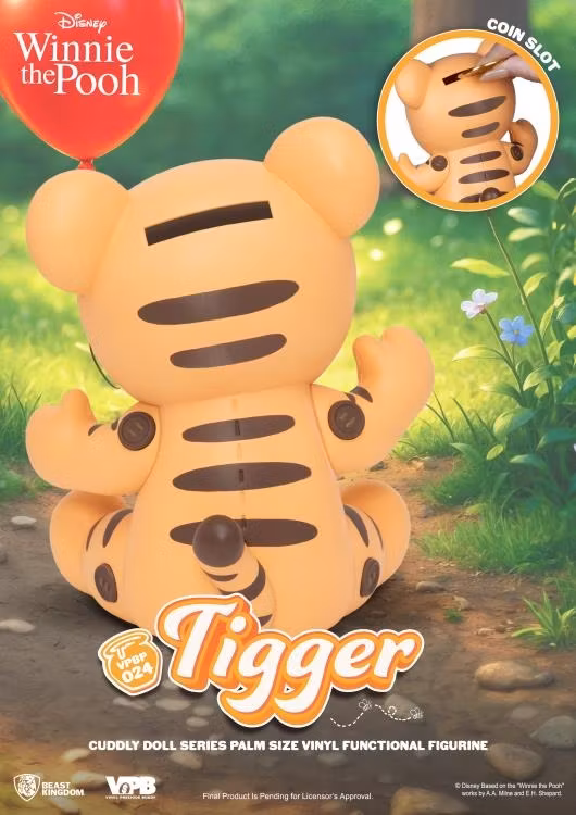 Winnie the Pooh Cuddly Doll Series Tigger Palm Size Vinyl Piggy Bank