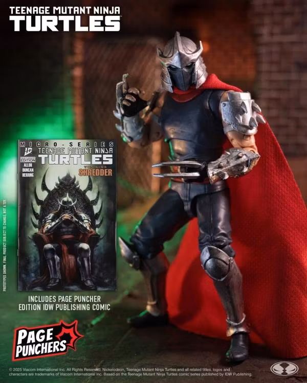 Teenage Mutant Ninja Turtles Page Punchers Shredder 5" Action Figure with Comic