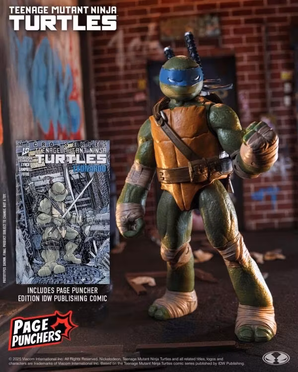 Teenage Mutant Ninja Turtles Page Punchers Leonardo 5" Action Figure with Comic