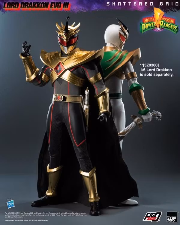 Mighty Morphin Power Rangers: Shattered Grid FigZero Lord Drakkon (Evo III Ver.) 1/6 Scale Action Figure
