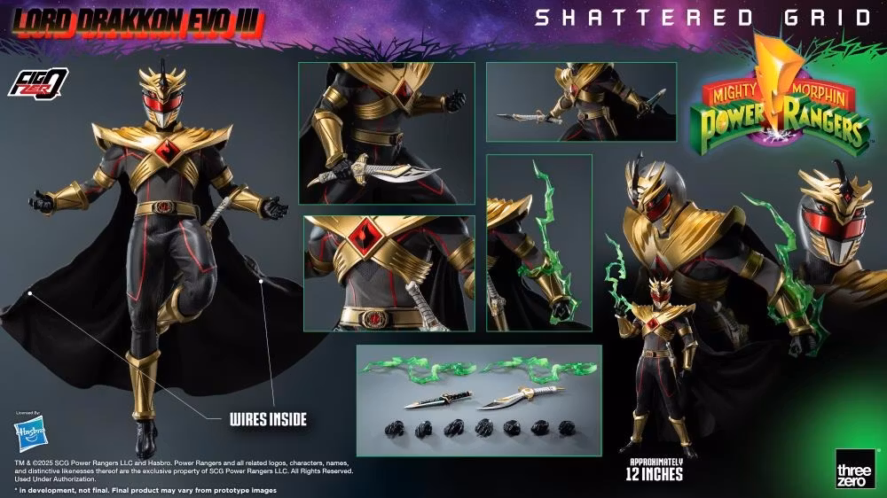Mighty Morphin Power Rangers: Shattered Grid FigZero Lord Drakkon (Evo III Ver.) 1/6 Scale Action Figure