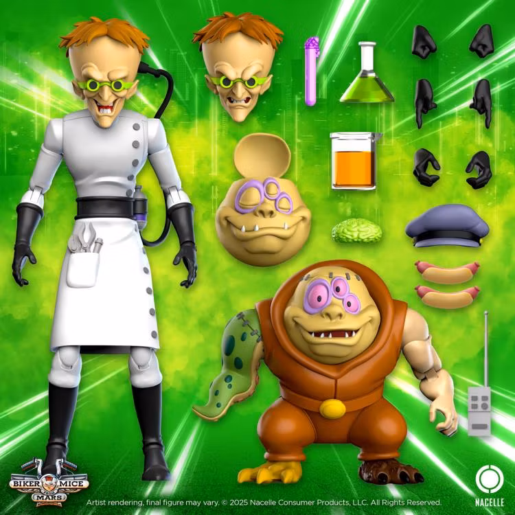 Biker Mice from Mars Dr. Karbunkle with Fred the Mutant Action Figure