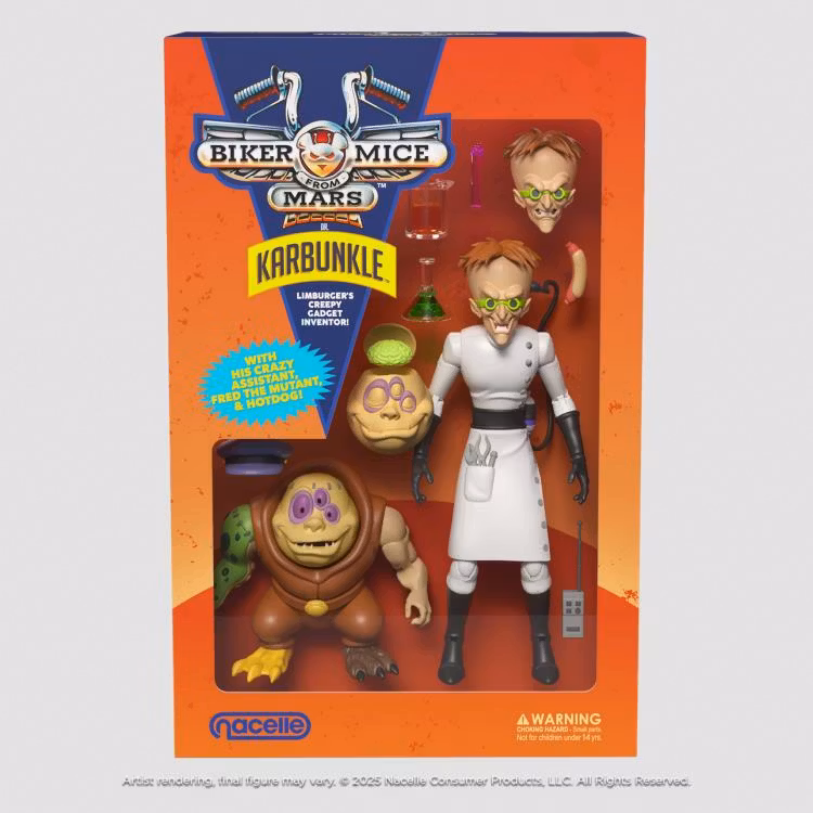 Biker Mice from Mars Dr. Karbunkle with Fred the Mutant Action Figure