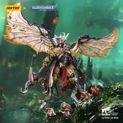 Warhammer 40,000 Mortarion, Daemon Primarch of Nurgle with Ancient Weapons "The Lantern" and "Silence" 1/18 Scale Action Figure