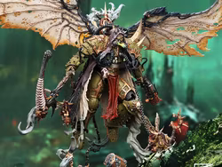 Warhammer 40,000 Mortarion, Daemon Primarch of Nurgle with Ancient Weapons "The Lantern" and "Silence" 1/18 Scale Action Figure
