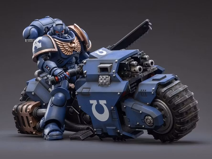 Warhammer 40k Ultramarines Raider-Pattern Combat Bike 1/18 Scale