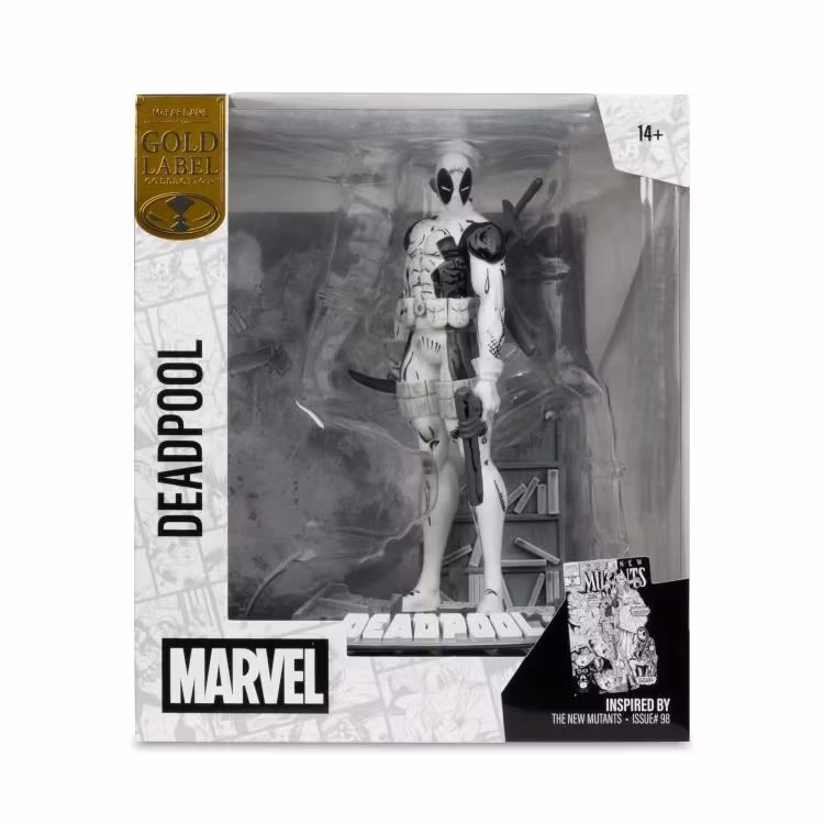 Marvel Comics Gold Label Deadpool (Line Art Ver.) (The New Mutants #98) 1/10 Scale Figure