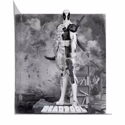 Marvel Comics Gold Label Deadpool (Line Art Ver.) (The New Mutants #98) 1/10 Scale Figure