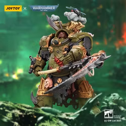 Warhammer 40,000 Death Guard Deathshroud Terminator (Ver. 1) with Manreaper and Plaguespurter Gauntlet 1/18 Scale Action Figure