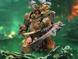 Warhammer 40,000 Death Guard Deathshroud Terminator (Ver. 1) with Manreaper and Plaguespurter Gauntlet 1/18 Scale Action Figure