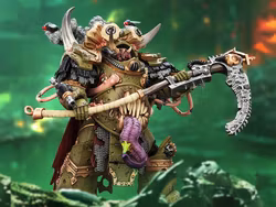 Warhammer 40,000 Death Guard Deathshroud Terminator Champion with Manreaper and Plaguespurter Gauntlets 1/18 Scale Action Figure