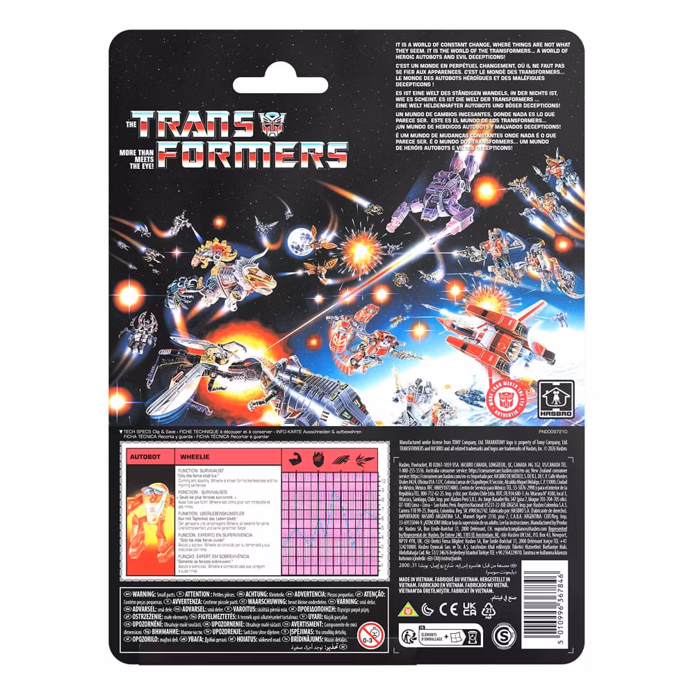 The Transformers Retro G1 Autobot Wheelie Action Figure