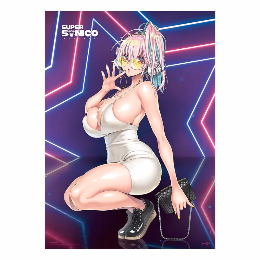 Super Sonico Fabric Poster Super Star