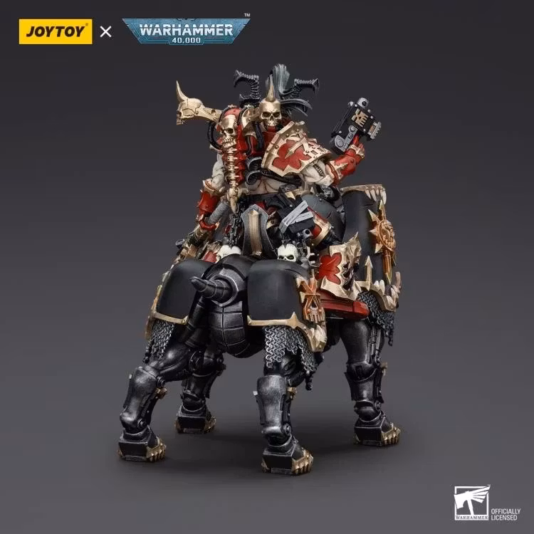 Warhammer 40K World Eaters Lord Invocatus with Khrone Juggernaut Daemon 1/18 Scale Action Figure Set