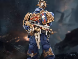 Warhammer 40,000: Space Marine 2 Ultramarines Heavy Relic Primus Armor with Heavy Relic Bolt Rifle 1/18 Scale Action Figure