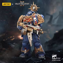 Warhammer 40,000: Space Marine 2 Ultramarines Heavy Relic Primus Armor with Heavy Relic Bolt Rifle 1/18 Scale Action Figure