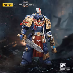 Warhammer 40,000: Space Marine 2 Ultramarines Relic Primus Armor with Plasma Pistol and Combat Blade 1/18 Scale Action Figure